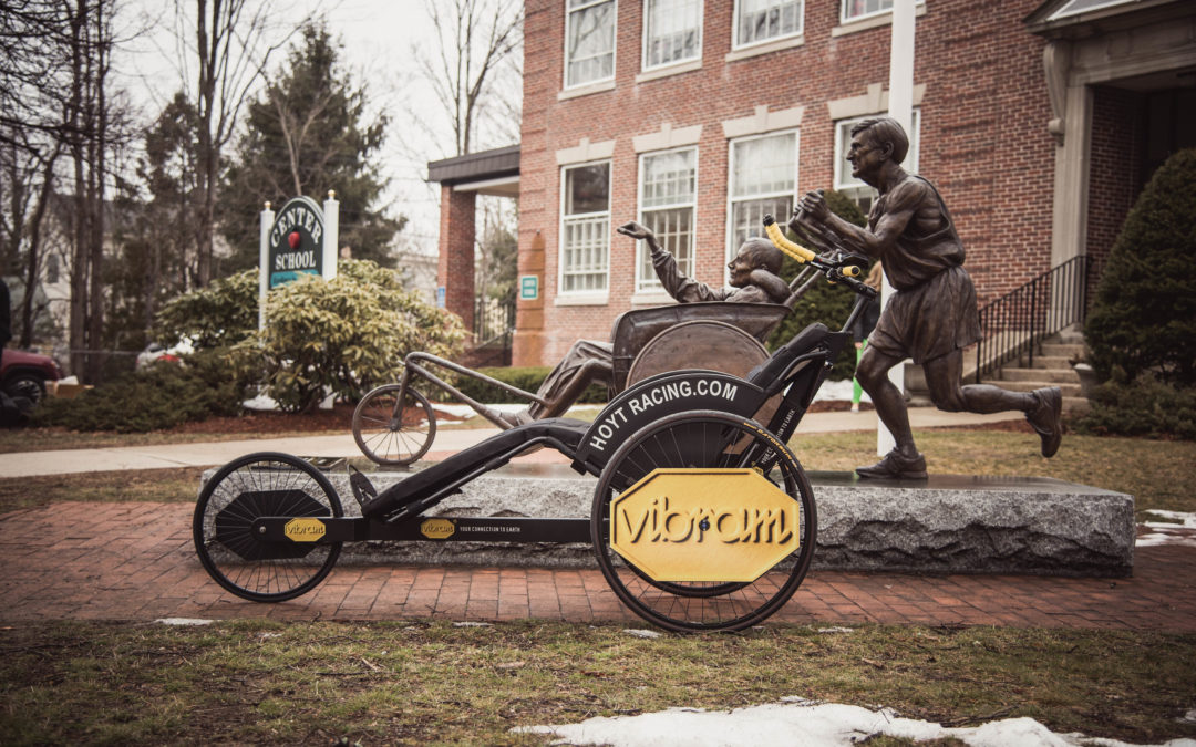 Vibram and Team Hoyt Running Chairs