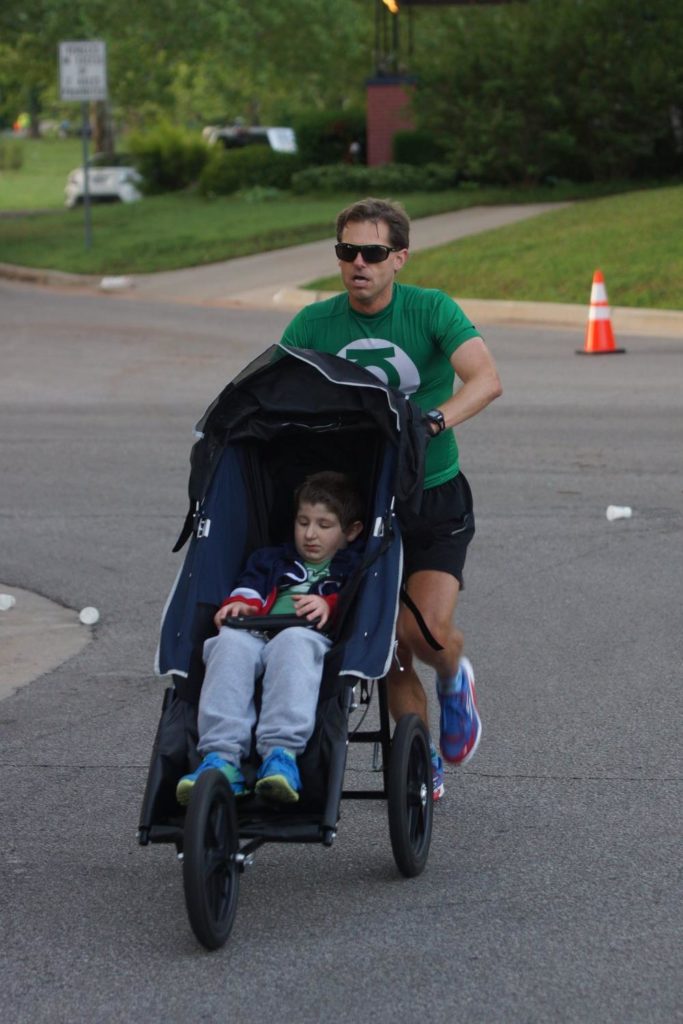 Stephen and Erik Hoyt Running Chairs Oklahoma City Landrunners Running Club